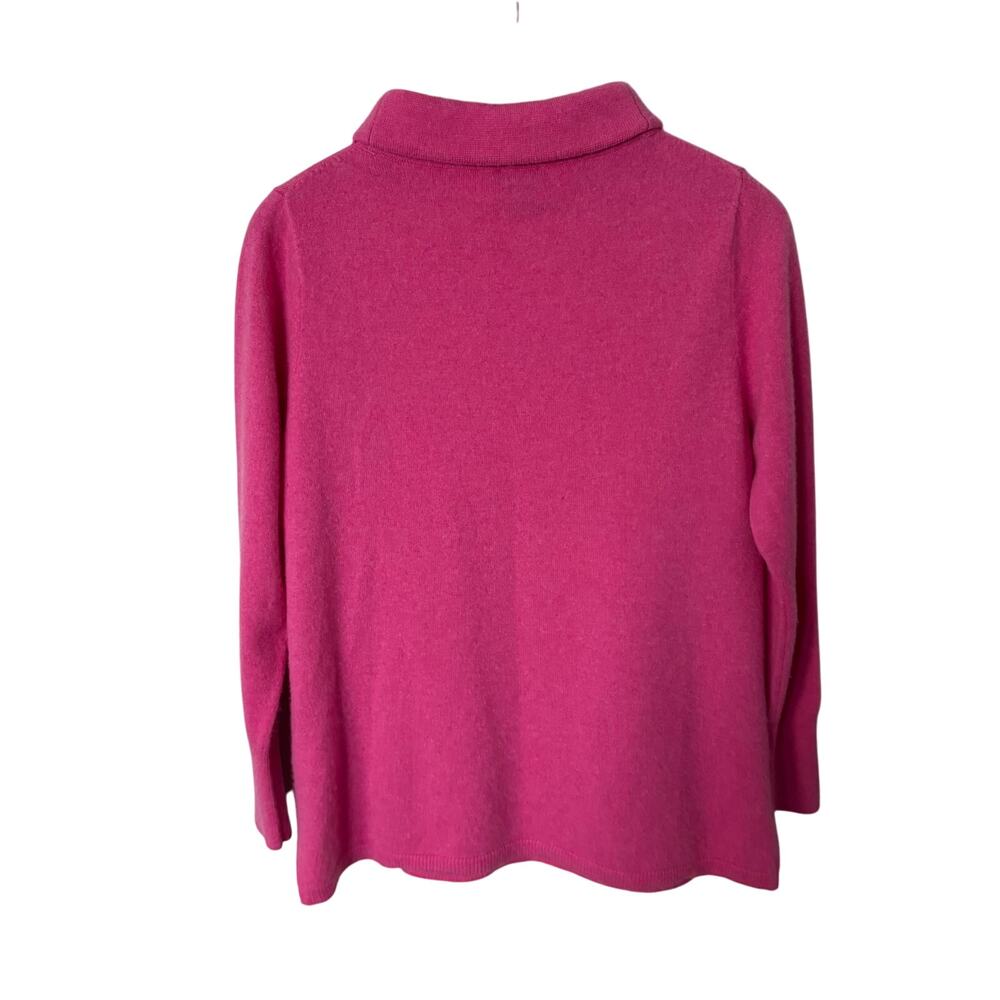 Talbots Women’s Pure 100% Cashmere Sweater Cowl Neck Large Petite Pink Pullover